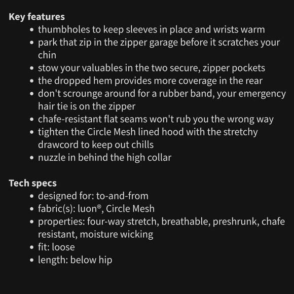 Lululemon Stride Jacket Size 6 Brushed Black - Picture 6 of 9